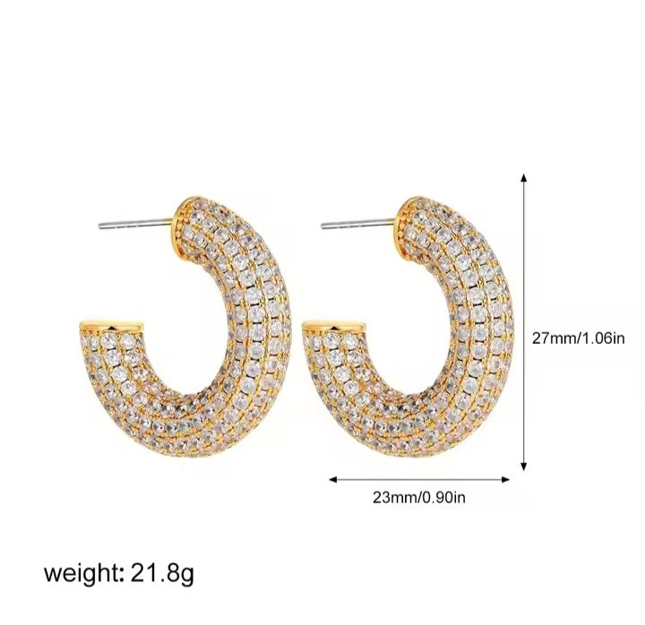 Sparkling halo hoops